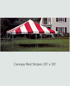 Canopy Red Stripes 20 x 20