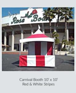 Carnival Booth 10 x 10 Red & White Stripes