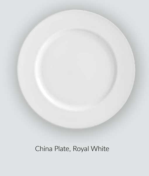 Plate Royal White China