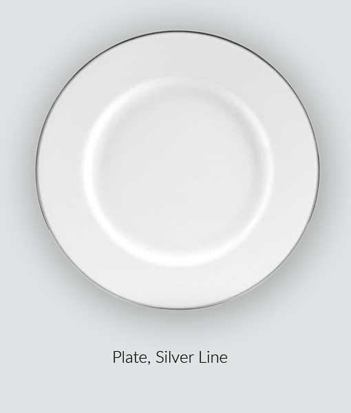 Plate Silver Line