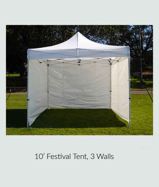 Tent 10' Festival 3 Walls